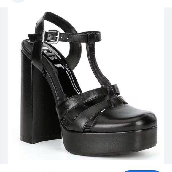 Gianni Bini Shoes - Gianni Bini Leather T-Strap
Platform Pumps New